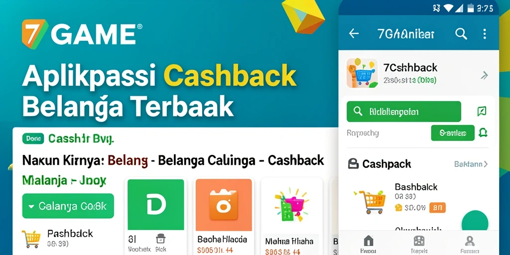 Tampilan antarmuka 7GAME dengan fitur cashback yang menarik.