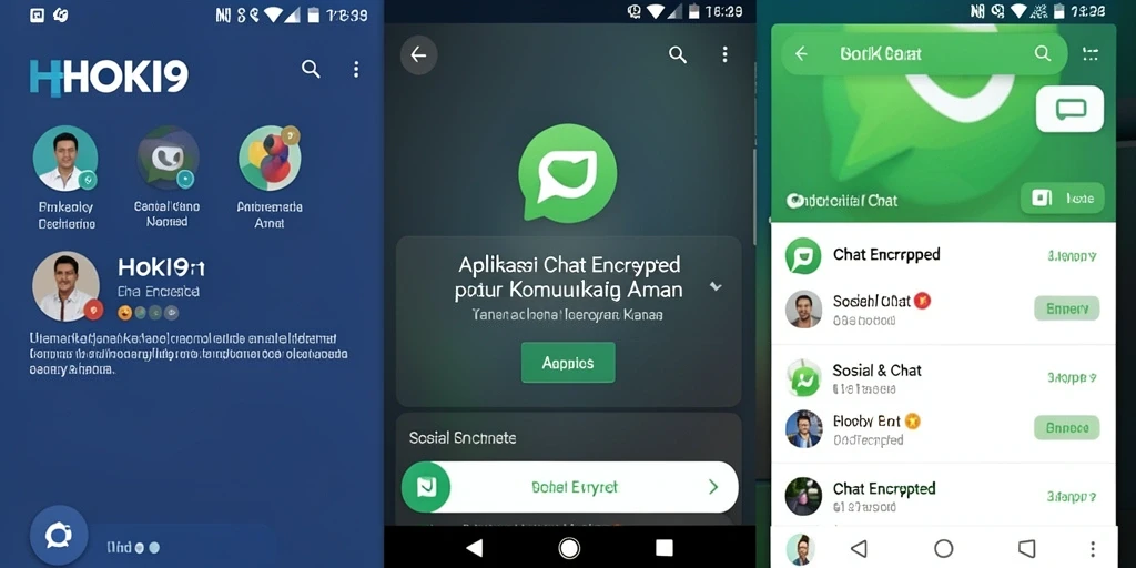 Screenshot antarmuka HOKI9 menampilkan fungsi Chat Encrypted yang aman.