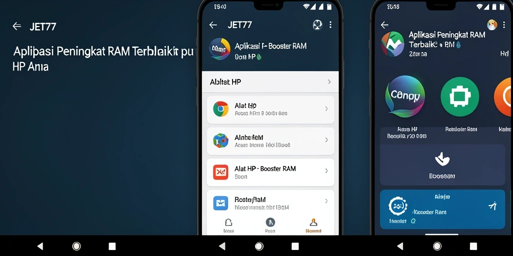 Antarmuka JET77 yang sederhana dan fungsional untuk meningkatkan RAM.