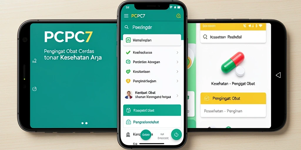 Antarmuka pengguna PCPC7 yang informatif dan mudah dinavigasi.