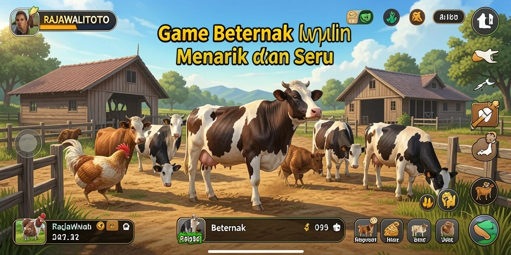Antarmuka pengguna RAJAWALITOTO yang menarik saat bertani.