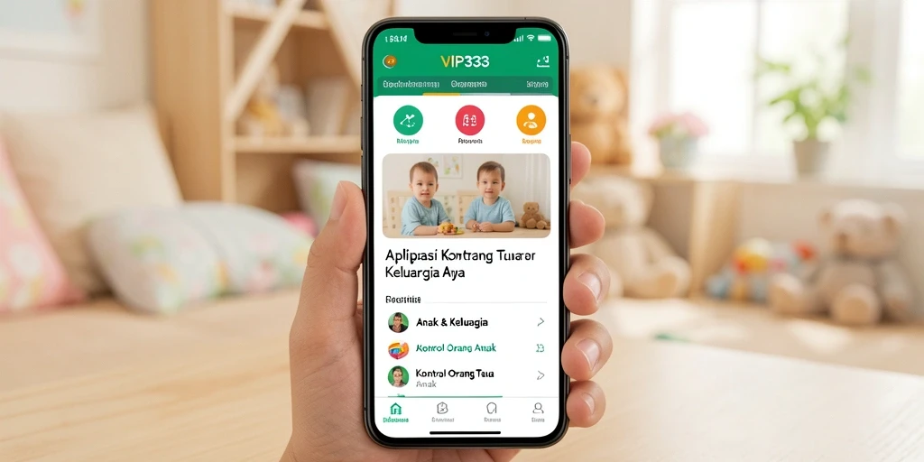 Screenshot antarmuka <strong>VIP333</strong> menampilkan fitur kontrol orang tua yang intuitif.